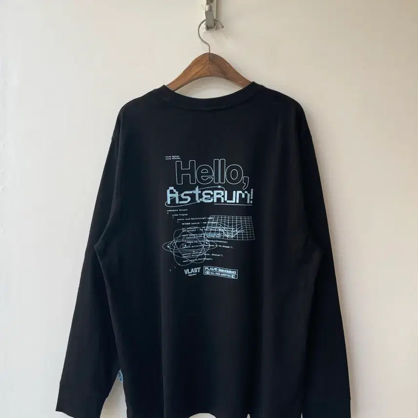 [BUNJANG] PLAVE Black Long Sleeve T-shirt (M) / 플레이브 블랙 긴팔 티셔츠 M