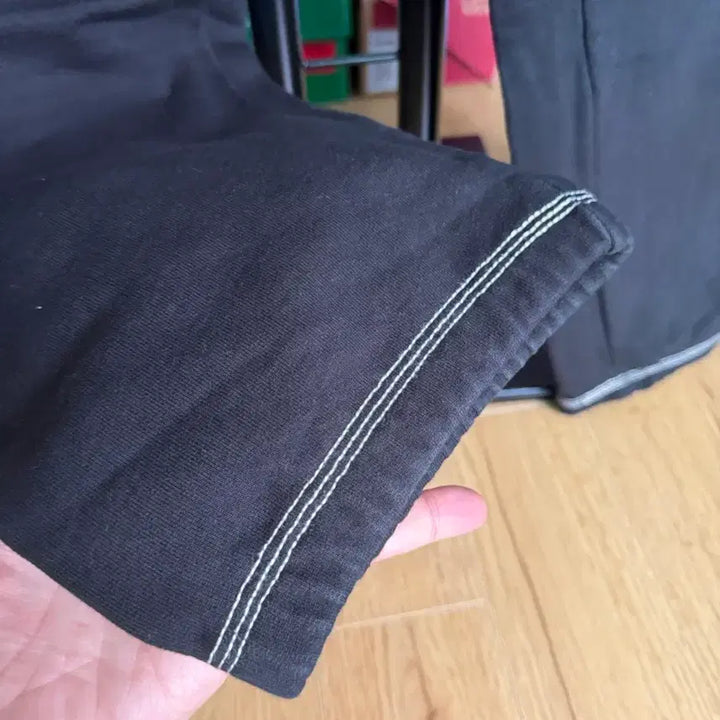 [BUNJANG] Stussy Contrast Stitch Label Pants Black / [XL]stussy 스투시 콘트라스트 스티치 라벨 팬츠 블랙