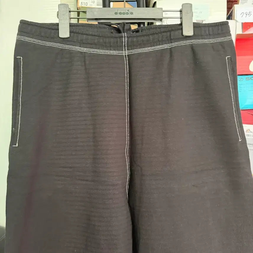 [BUNJANG] Stussy Contrast Stitch Label Pants Black / [XL]stussy 스투시 콘트라스트 스티치 라벨 팬츠 블랙