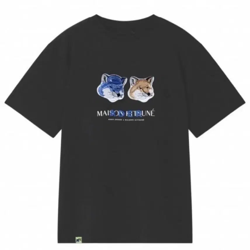 [SOLD OUT] 메종키츠네 x 아더에러 더블폭스헤드 티셔츠 블랙 [XL]