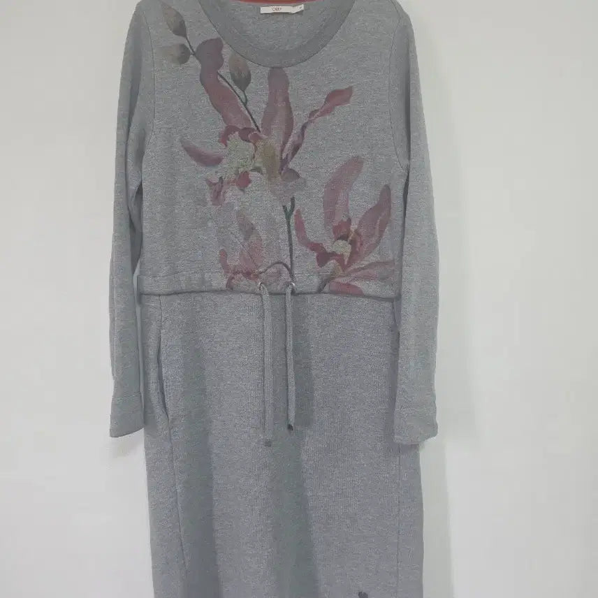 [BUNJANG] OILILY Floral Fleece Midi Dress / 오일릴리 OILILY 플라워 기모 원피스 S