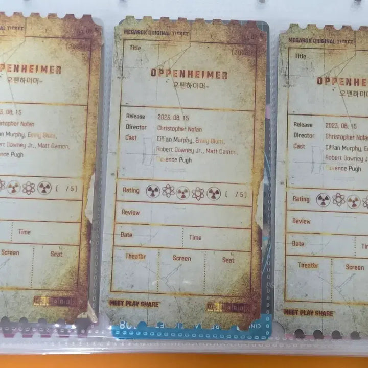 [BUNJANG] Oppenheimer Original Ticket / 오펜하이머 오리지널티켓