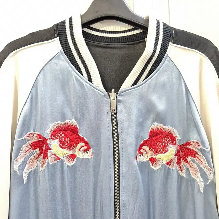 [SOLD OUT] 산드로 옴므 금붕어 자수 리버시블 스카잔 자켓 L (105)