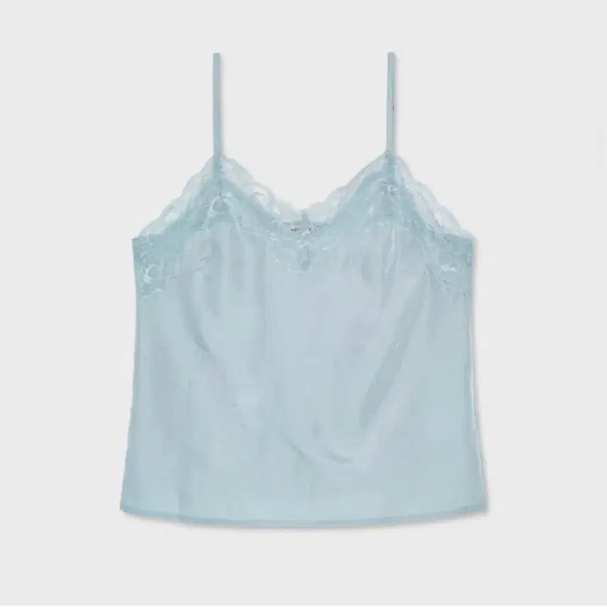 [BUNJANG] Homebodythings Satin Lace Bustier Sky Blue / 홈바디띵즈 새틴 레이스 뷔스티에 스카이블루