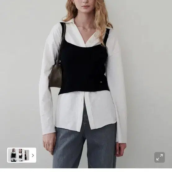 [BUNJANG] Roiel Sleeveless Knit Top - Black / (새상품) 로에일 슬리브리스 니트 탑 - 블랙