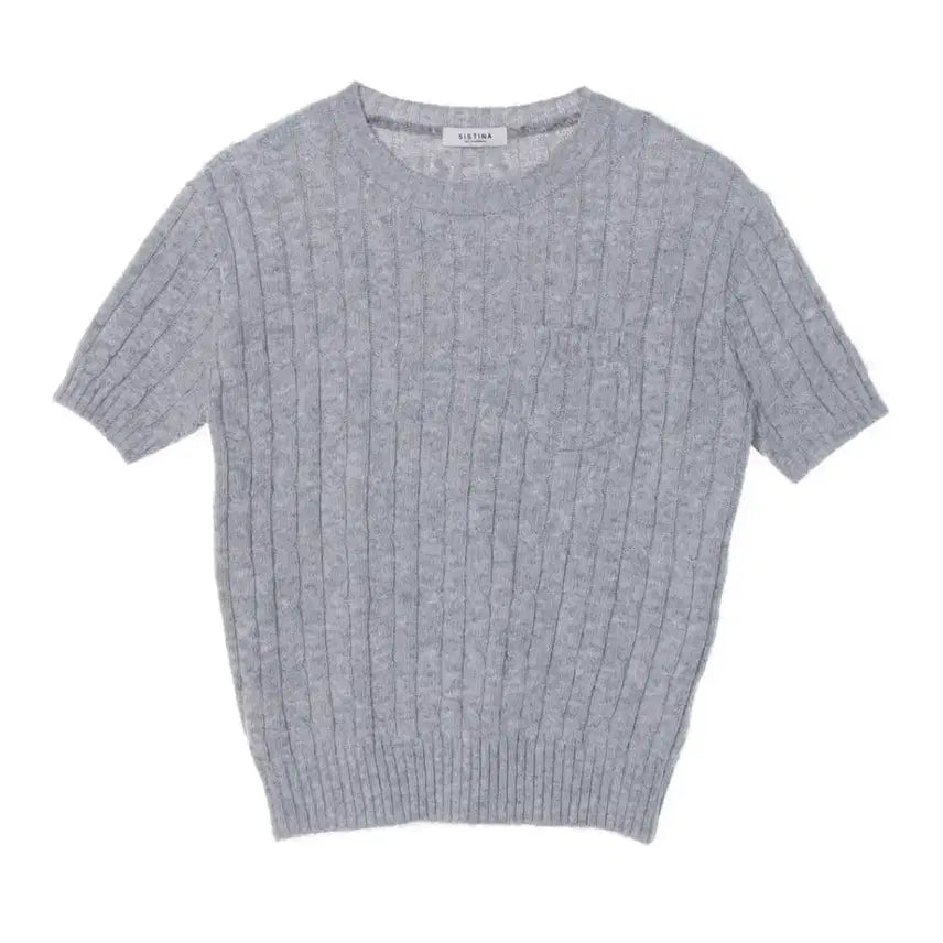 [BUNJANG] Sistina Round Half Sleeve Knit / 시스티나 라운드 반팔 니트
