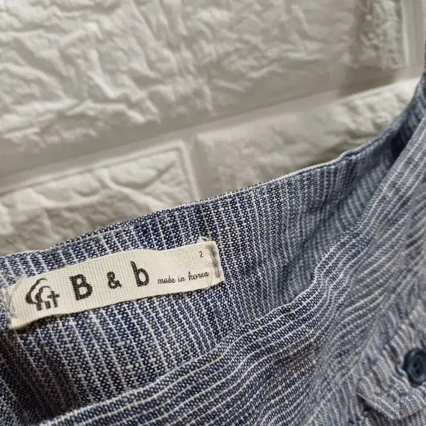 [BUNJANG] Blue Stripe Linen Jumpsuit / 블루스트라이프 린넨점프수트
