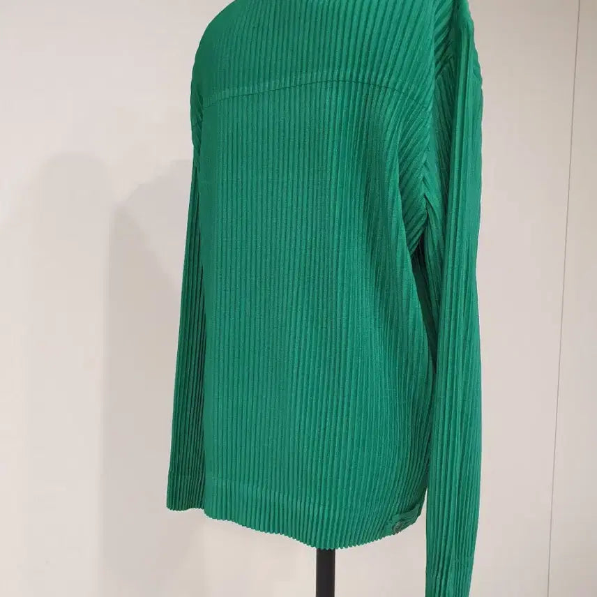 [BUNJANG] Pleats Me Green Shirt Jacket / 그린 플리츠미 셔츠 자켓 스타일