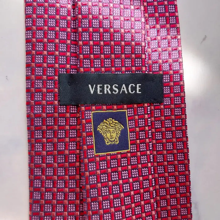 [BUNJANG] Versace Silk Jacquard Tie / 베르사체 실크 레드 자카드 넥타이 9cm A+등급 K2498
