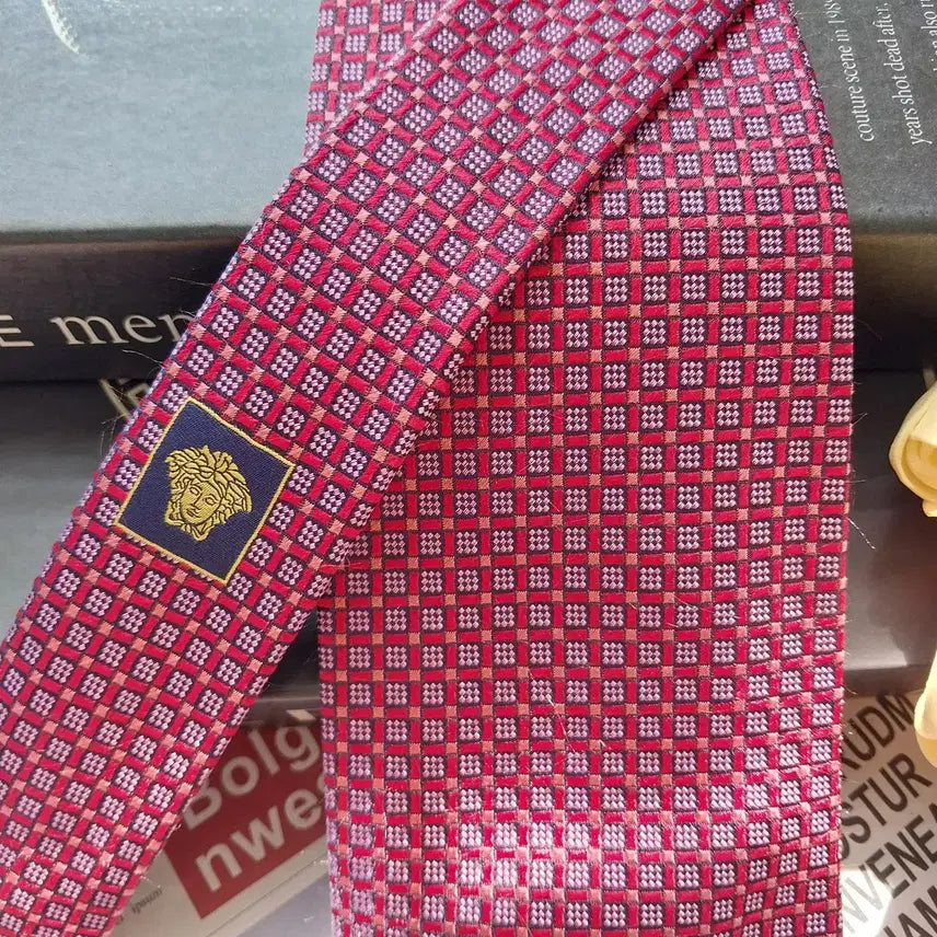 [BUNJANG] Versace Silk Jacquard Tie / 베르사체 실크 레드 자카드 넥타이 9cm A+등급 K2498