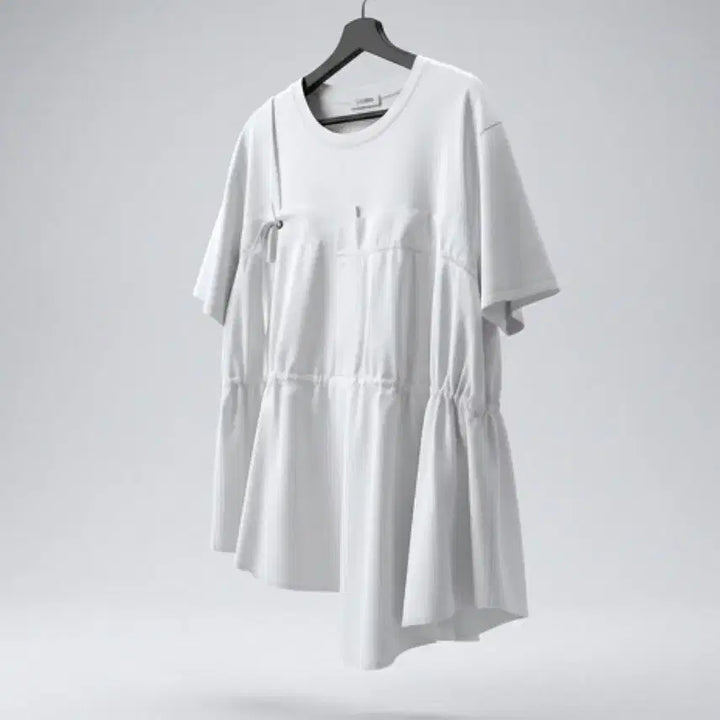 [BUNJANG] Rehaim White Cotton Short Sleeve Blouse / 여성F / 르헤임 화이트 코튼 블라우스 반팔티WT 12-124