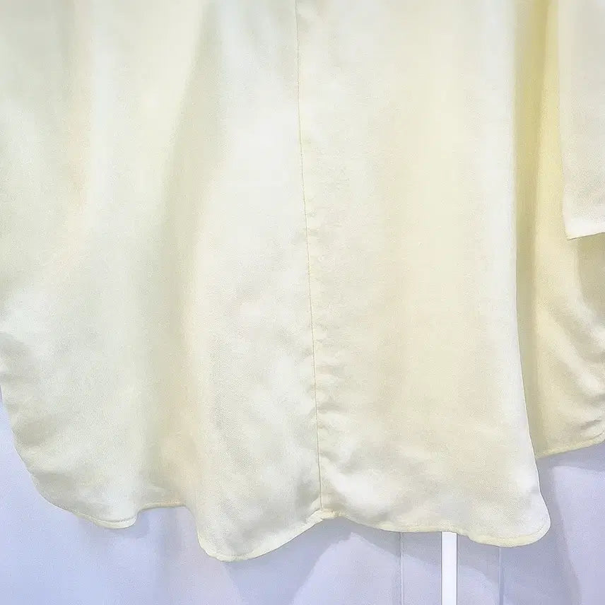 [BUNJANG] Sandro Silk Blouse / 산드로 실크(큐프라) 백리본 블라우스 새상품