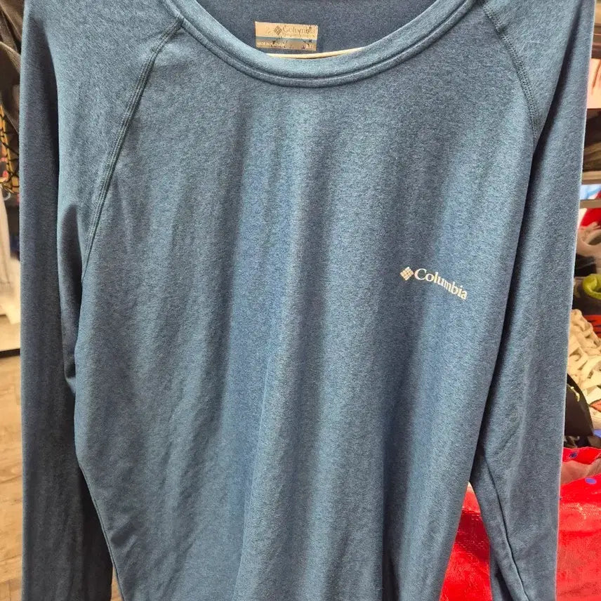 [BUNJANG] Columbia Blue Tone Long Sleeve T-Shirt / 컬럼비아 블루 톤 긴팔 티셔츠