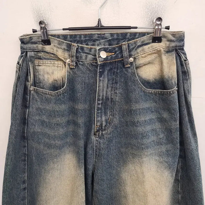 [BUNJANG] 28 inch Wide Washing Denim Pants / [28 inch] 와이드 워싱 데님 팬츠 청바지