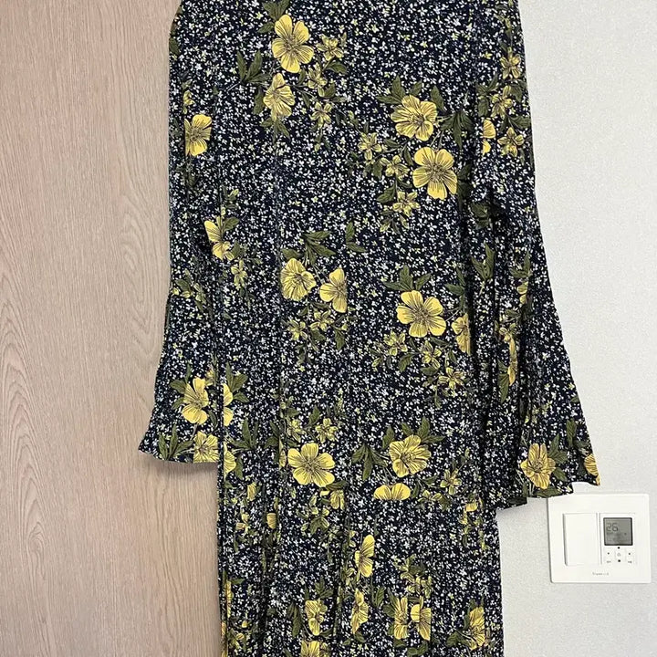 [BUNJANG] Floral Long Dress / 플라워 롱 원피스 검정꽃무늬