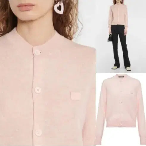 [BUNJANG] Acne Studios Pale Pink Cardigan / 아크네 스튜디오 페일 핑크 가디건