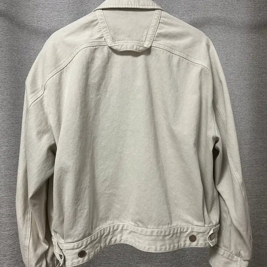 [BUNJANG] Solid Homme Gray Dying Trucker Jacket Ivory (Size 46) / 솔리드옴므 그레이다잉 트러커자켓 아이보리 (46)