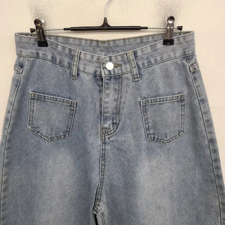 [BUNJANG] Wide Wash Denim Jeans / [27 inch] 와이드 워싱 데님 팬츠 청바지