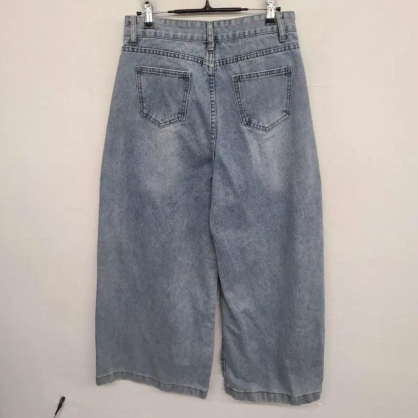 [BUNJANG] Wide Wash Denim Jeans / [27 inch] 와이드 워싱 데님 팬츠 청바지