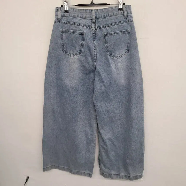 [BUNJANG] Wide Wash Denim Jeans / [27 inch] 와이드 워싱 데님 팬츠 청바지