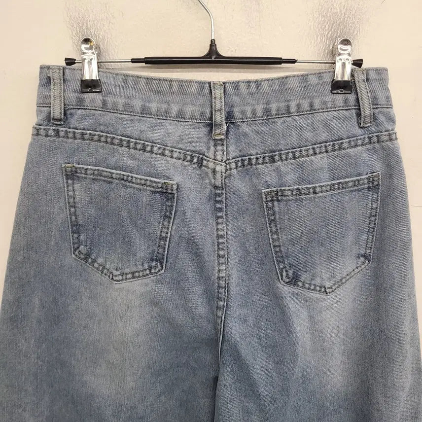 [BUNJANG] Wide Wash Denim Jeans / [27 inch] 와이드 워싱 데님 팬츠 청바지