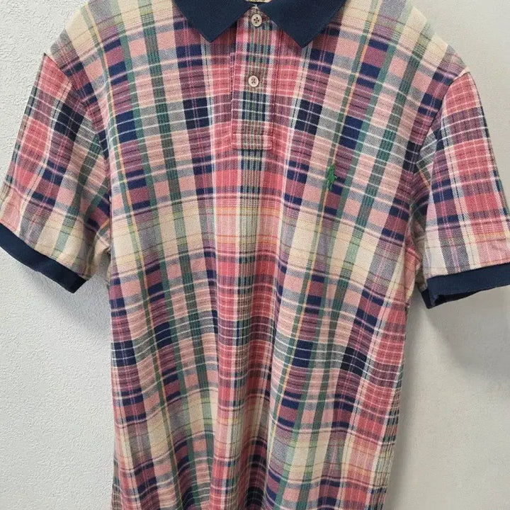 [BUNJANG] Polo Ralph Lauren Check Pattern Short-Sleeve Polo Shirt - Size L / 폴로 티셔츠 L