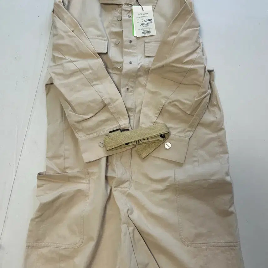 [BUNJANG] Cc Collect Jumpsuit Beige 66 / Cc콜렉트 점프수트 베이지 66 새상품
