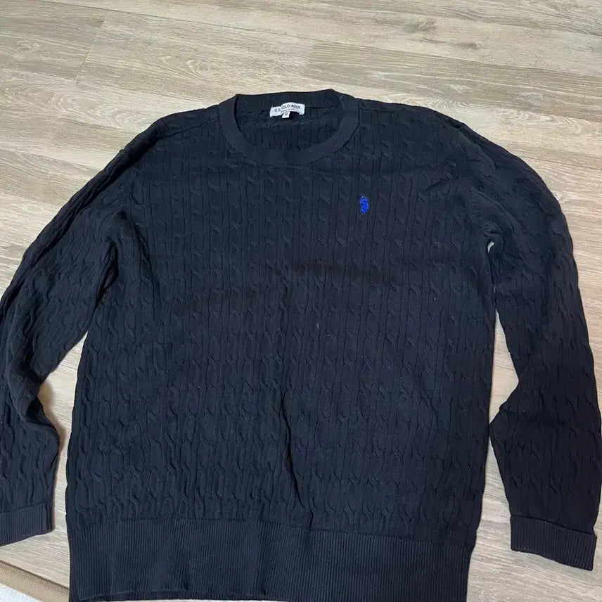 [BUNJANG] U.S. Polo Assn Cable Knit Sweater / U.S. 폴로 ASSN 케이블 니트 블랙-115