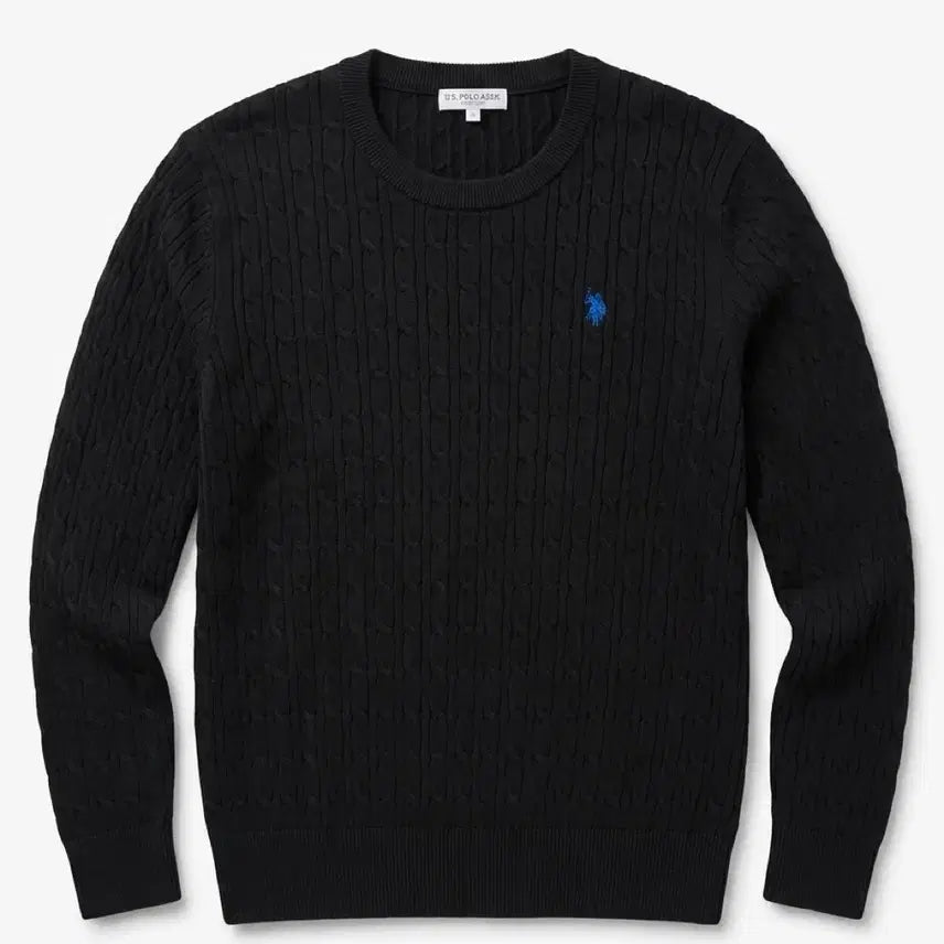 [BUNJANG] U.S. Polo Assn Cable Knit Sweater / U.S. 폴로 ASSN 케이블 니트 블랙-115