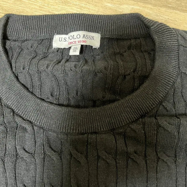 [BUNJANG] U.S. Polo Assn Cable Knit Sweater / U.S. 폴로 ASSN 케이블 니트 블랙-115