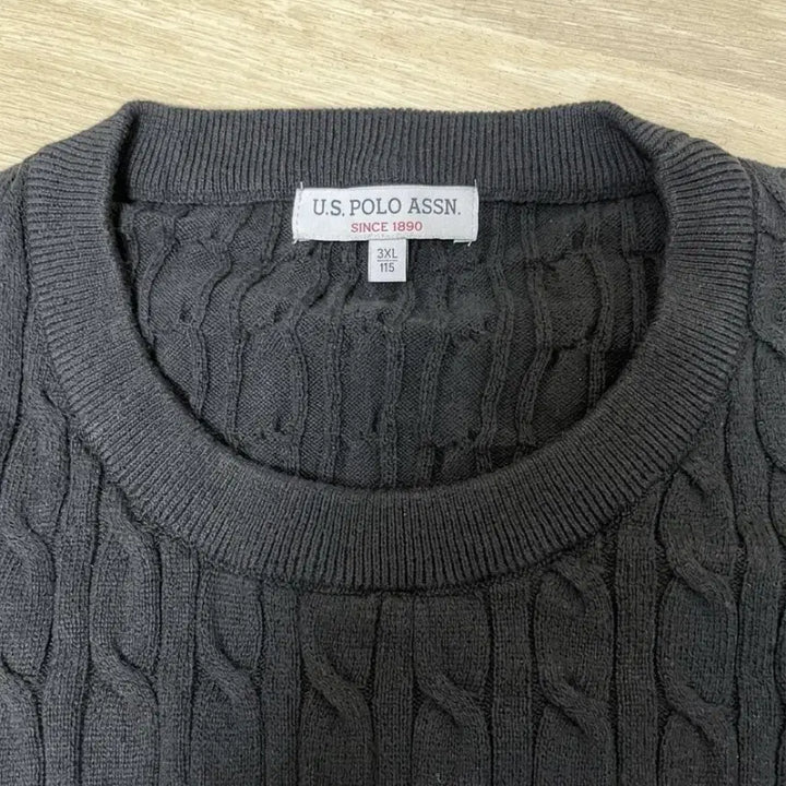 [BUNJANG] U.S. Polo Assn Cable Knit Sweater / U.S. 폴로 ASSN 케이블 니트 블랙-115