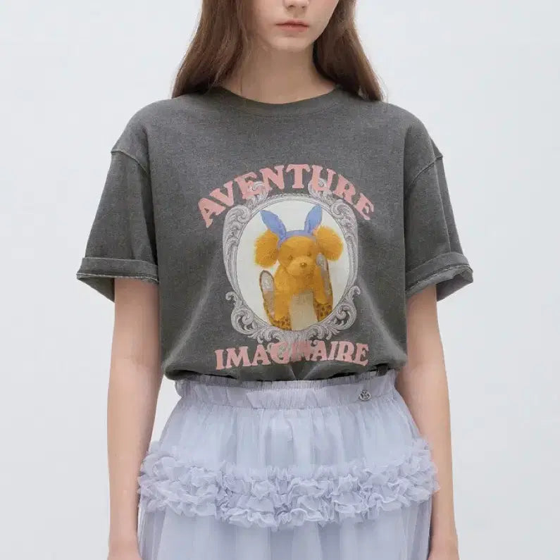 [SOLD OUT] 새상품)오즈세컨 프린티드 하프 슬리브 티셔츠