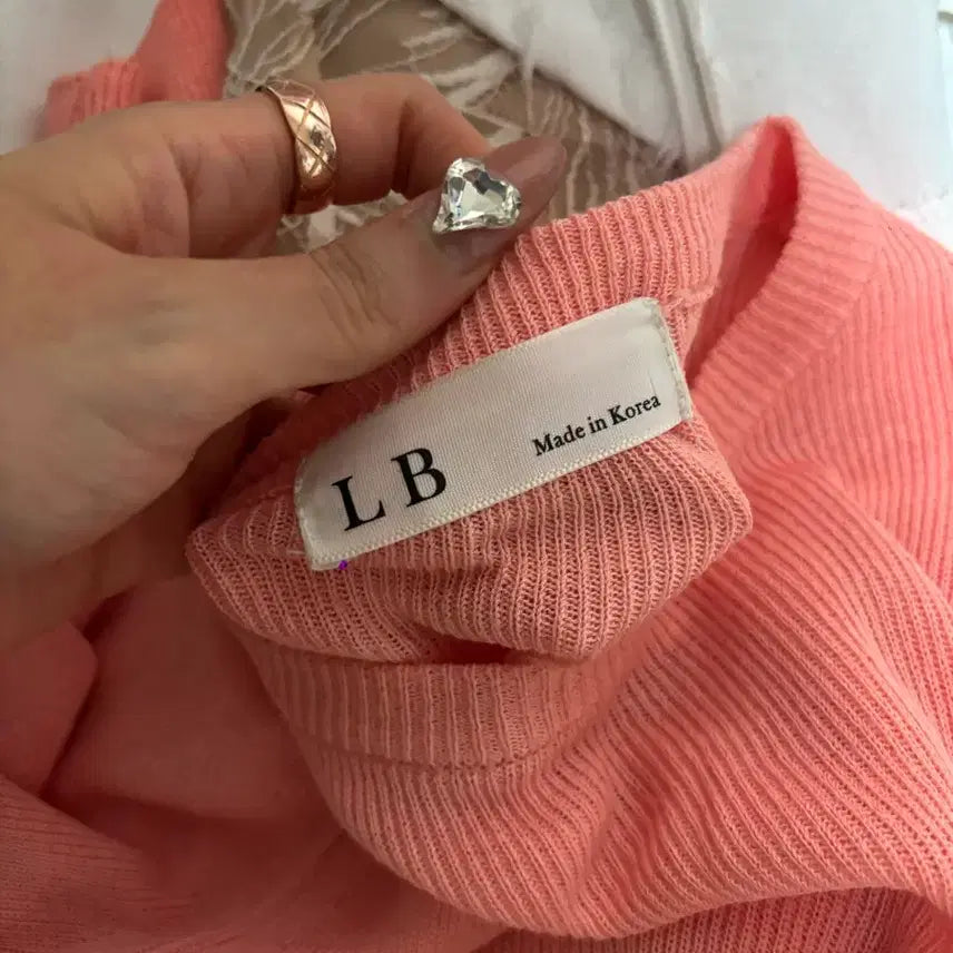 [BUNJANG] LB Beige Round Neck 5-part Knit Top / LB 라운드넥 5부 니트 수입의류 베이지 샤샤엘르