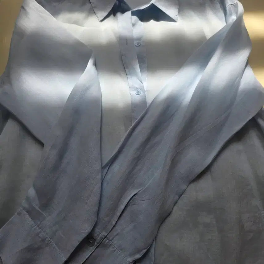 [SOLD OUT] Massimo Dutti 라미 셔츠 하늘색 L