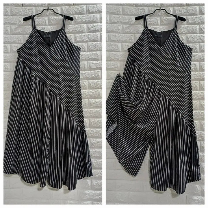 [BUNJANG] Stripe Frill Jumpsuit / 스트라이프 프릴점프수트