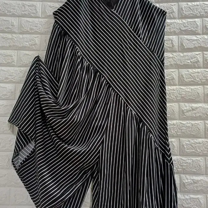 [BUNJANG] Stripe Frill Jumpsuit / 스트라이프 프릴점프수트