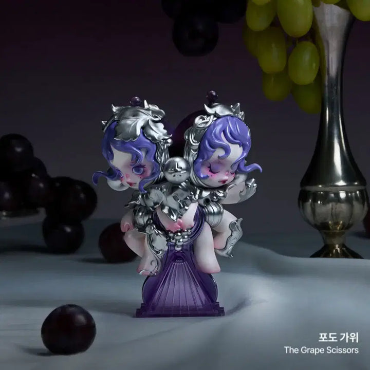 [BUNJANG] POP MART Skullpanda Dinner Series Grape Scissors and Knife Figure Set / [팝마트 정품/미개봉] 스컬판다 만찬의 서막 포도 가위+식사용 나이프