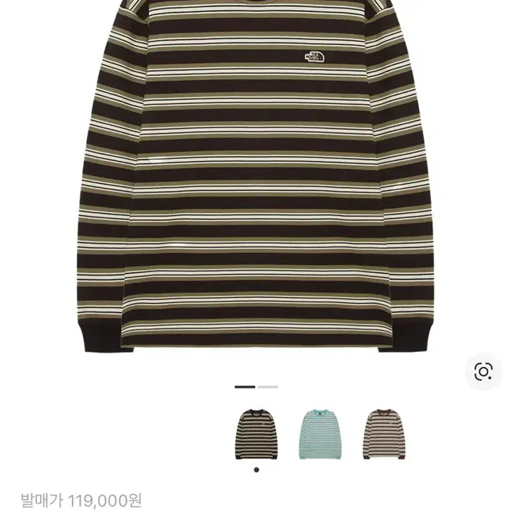 [BUNJANG] The North Face Eajoon Stripe Long Sleeve R/T-Shirt Black / (새상품) 노스페이스 이지온 스트라이프 롱슬리브 R/티셔츠 블랙 - 25