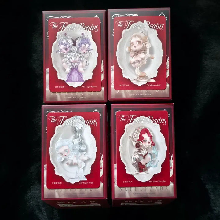 [BUNJANG] POP MART SKULLPANDA Dinner Series 4-Piece Bundle Set / [팝마트 정품/미개봉/정가이하] 스컬판다 만찬의 서막 4종 일괄