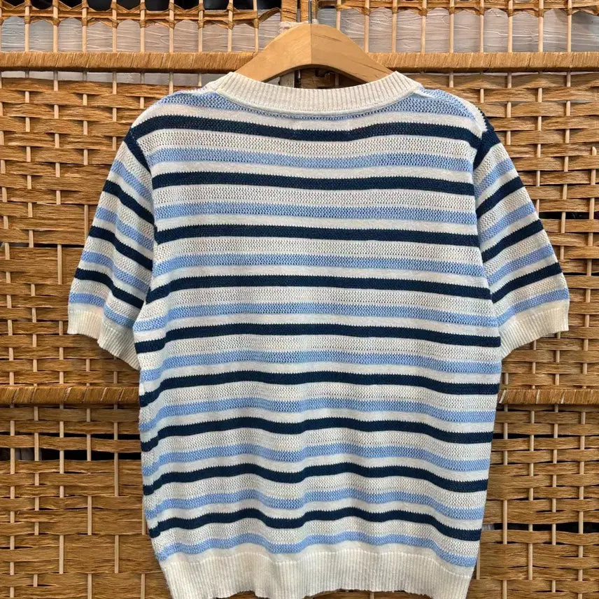 [BUNJANG] Striped Knit T-Shirt / 니트 티셔츠