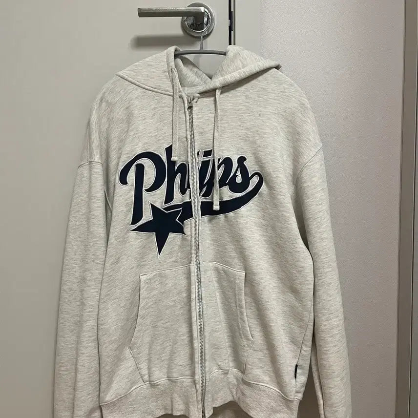 [BUNJANG] Physical Department Oatmeal Hooded Zip-up L / 피지컬 디파트먼트 오트밀 후드집업 L