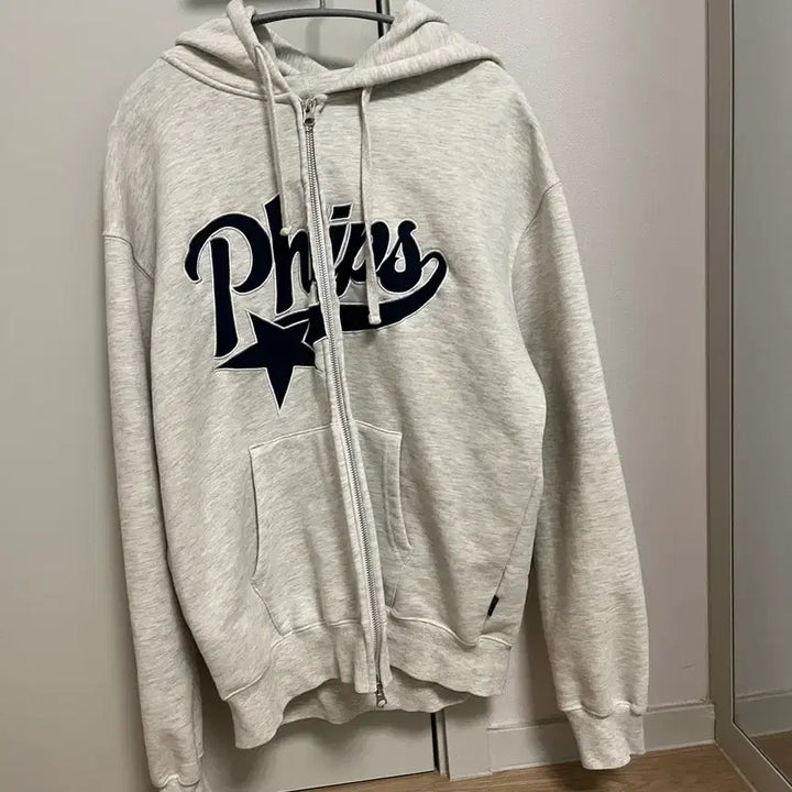 [BUNJANG] Physical Department Oatmeal Hooded Zip-up L / 피지컬 디파트먼트 오트밀 후드집업 L