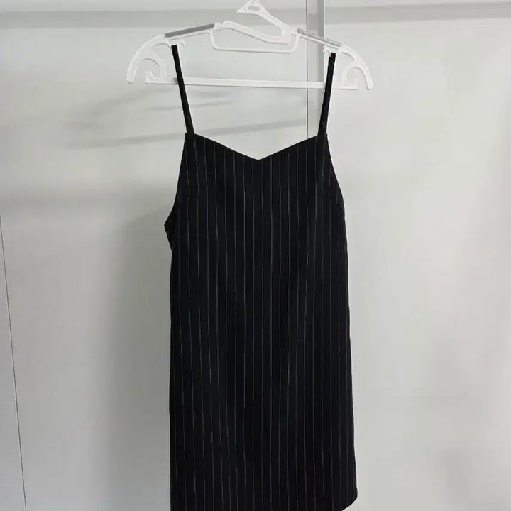 [BUNJANG] Black Stripe Bustier Dress / 블랙 스트라이프 뷔스티에 원피스