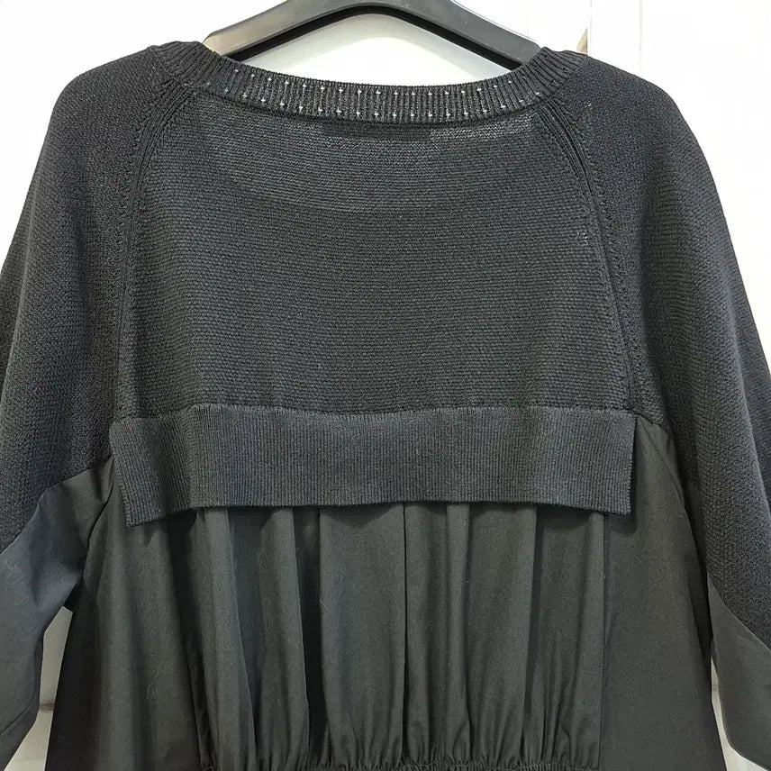 [BUNJANG] Renny Ron Knit Color Block Long Dress / 레니본 니트 배색 롱 원피스
