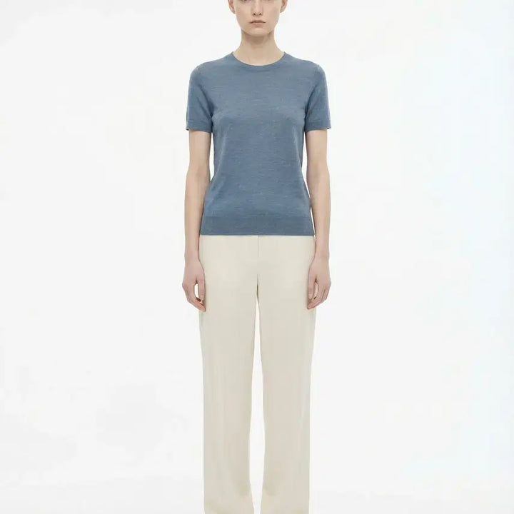[BUNJANG] Theory Cashmere Short Sleeve Knit Top / 띠어리 캐시미어 반팔 니트 S 여성