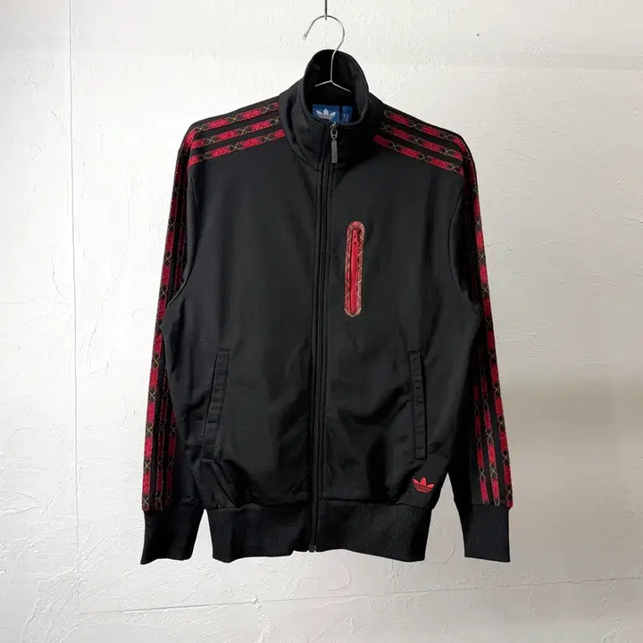 [BUNJANG] Adidas Tartan Check Firebird Zip-Up Jersey / 아디다스 타탄 체크 파이어버드 집업 저지