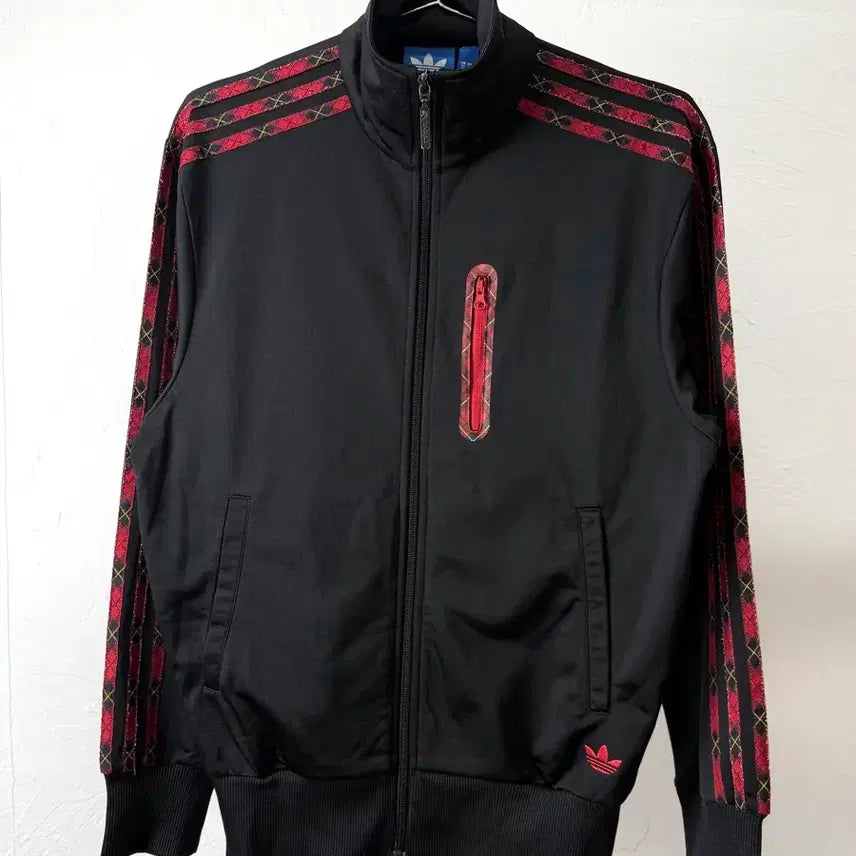 [BUNJANG] Adidas Tartan Check Firebird Zip-Up Jersey / 아디다스 타탄 체크 파이어버드 집업 저지