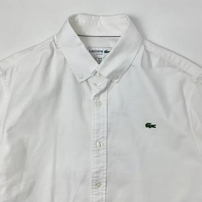 [BUNJANG] Lacoste Oxford White Shirt / [38(M)/정품] 라코스테 옥스포드 화이트 셔츠