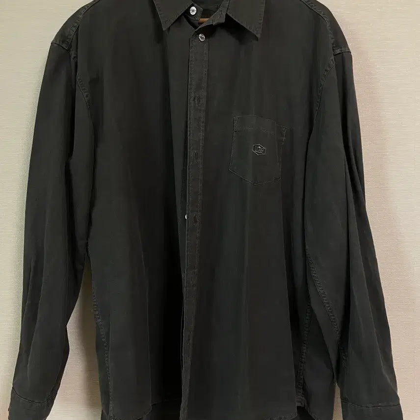 [BUNJANG] CAPITAL DESIGN Pigment Oxford Shirt Dark Gray / 캐피디자인 피그먼트 옥스퍼드 셔츠 다크그레이