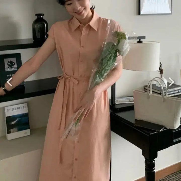 [BUNJANG] Moabin Sleeveless Shirt Long Dress / 모아빈 민소매 셔츠 롱 원피스